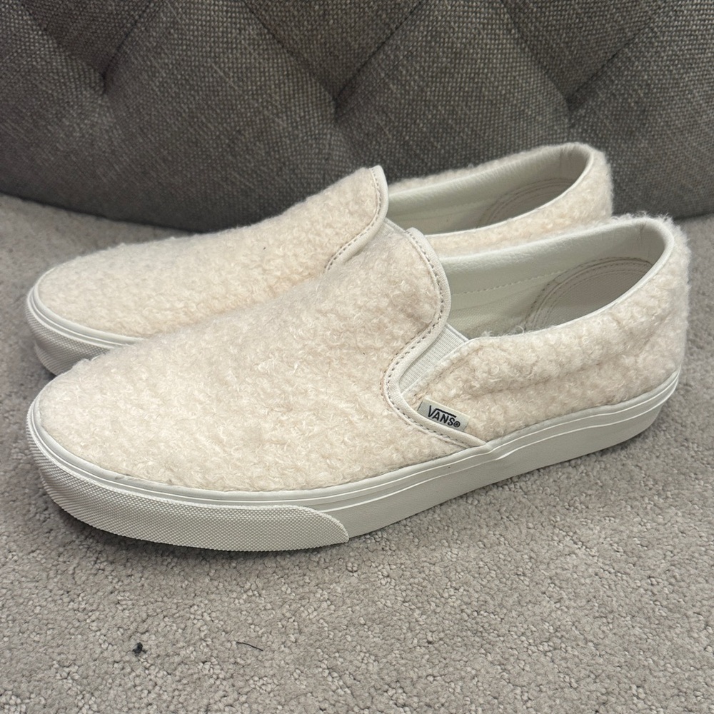Vans Off-White Sherpa Slip-On Shoes